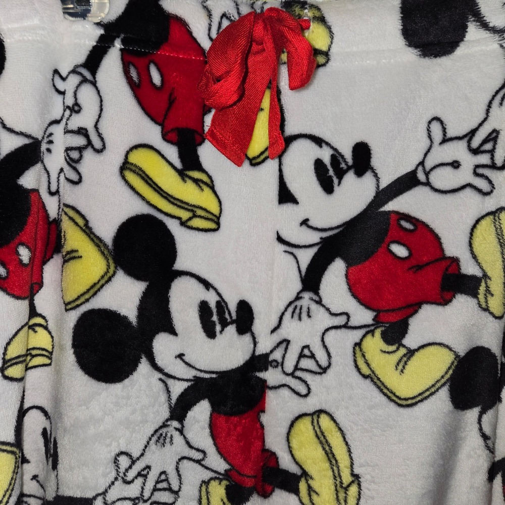 Disney Mickey Mouse Plush Pajama Pants Arctic White 3X Sleepwear - Picture 1 of 4